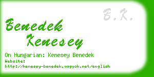 benedek kenesey business card